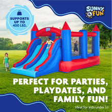 Load image into Gallery viewer, Inflatable Bouncy Castle - with Dual Slides