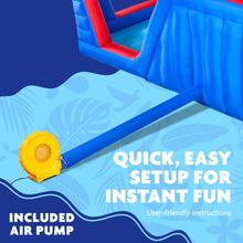 Load image into Gallery viewer, Four Corner Inflatable Water Slide Park - with Wide Slide & Deep Splash Pool