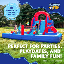Load image into Gallery viewer, Ultra All-Play Inflatable Water Slide Park- with Volley Net, Dual Slides and Bouncy House