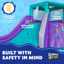 Load image into Gallery viewer, Four Corner Inflatable Water Slide Park - with Wide Slide & Deep Splash Pool
