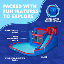 Load image into Gallery viewer, Big Time Bounce-A-Round Inflatable Water Slide Park - with Bounce House and Slide