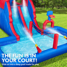 Load image into Gallery viewer, Ultra All-Play Inflatable Water Slide Park- with Volley Net, Dual Slides and Bouncy House