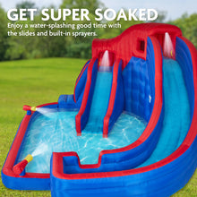 Load image into Gallery viewer, Deluxe Adventure Inflatable Water Slide Park - with 2 Slides and Splash Pool