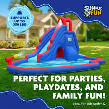 Load image into Gallery viewer, Inflatable Water Park with Slide and Water Gun