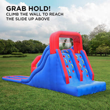 Load image into Gallery viewer, Inflatable Water Slide with Climbing Wall and Dual Slides