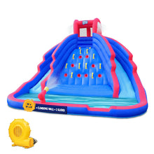 Load image into Gallery viewer, Inflatable Water Park with Climbing Wall and Dual Slides