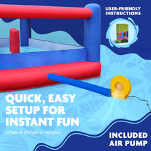 Load image into Gallery viewer, Inflatable Bouncy Castle with Built-In Posts