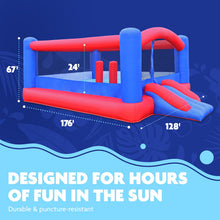 Load image into Gallery viewer, Inflatable Bouncy Castle with Built-In Posts