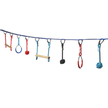 Load image into Gallery viewer, Mega Slack Line Hanging Obstacle Course with Climbing Ladder