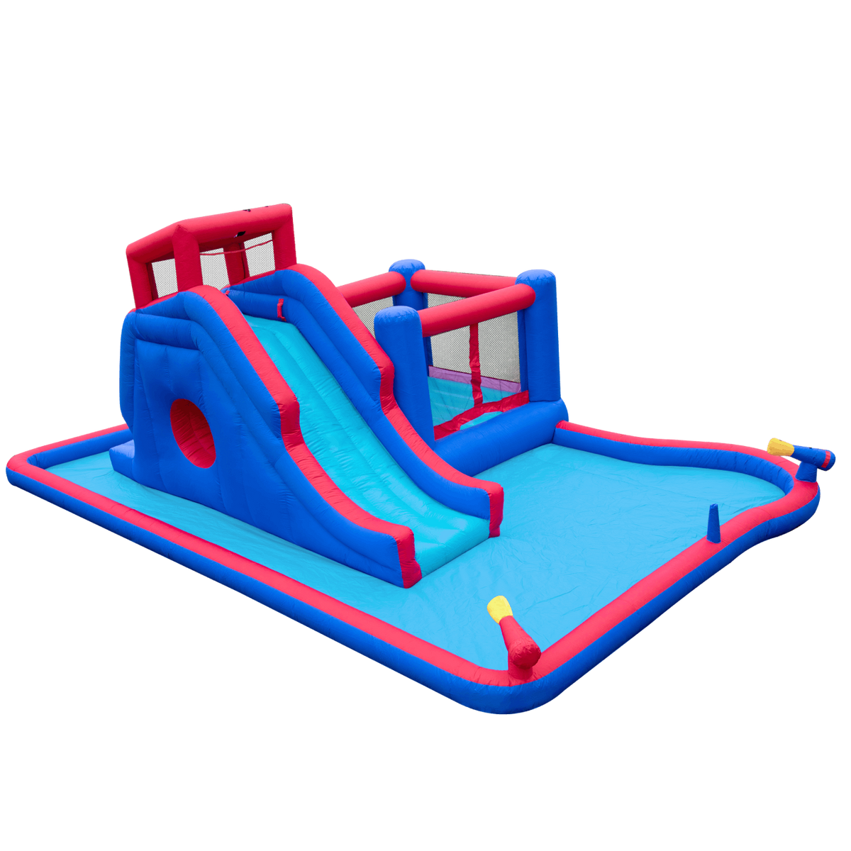 Inflatable Water Park with Slide and Bounce House – SunnyAndFun