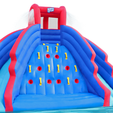 Load image into Gallery viewer, Inflatable Water Park with Climbing Wall and Dual Slides