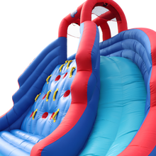 Load image into Gallery viewer, Inflatable Water Park with Climbing Wall and Dual Slides