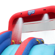 Load image into Gallery viewer, Inflatable Water Slide with Climbing Wall and Dual Slides