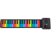 Load image into Gallery viewer, 37 Key Rainbow Roll Up Piano
