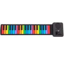 Load image into Gallery viewer, 37 Key Rainbow Roll Up Piano