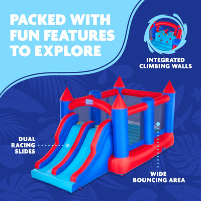 Inflatable Bouncy Castle - with Dual Slides