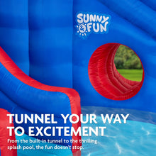 Load image into Gallery viewer, Deluxe Adventure Inflatable Water Slide Park - with 2 Slides and Splash Pool
