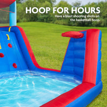 Load image into Gallery viewer, Four Corner Inflatable Water Slide Park - with Wide Slide &amp; Deep Splash Pool
