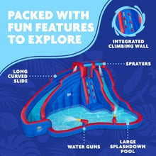 Load image into Gallery viewer, Double Dip Inflatable Water Slide Park - with 2 Slides and Splash Pool
