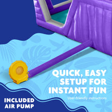 Load image into Gallery viewer, Four Corner Inflatable Water Slide Park - with Wide Slide &amp; Deep Splash Pool
