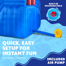 Load image into Gallery viewer, Double Dip Inflatable Water Slide Park - with 2 Slides and Splash Pool
