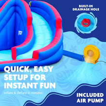 Load image into Gallery viewer, Inflatable Water Park with Large Water Slides and Basketball Hoop
