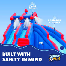 Load image into Gallery viewer, Inflatable Water Park with Large Water Slides and Basketball Hoop

