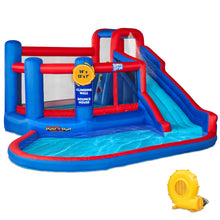 Load image into Gallery viewer, Big Time Bounce-A-Round Inflatable Water Slide Park - with Bounce House and Slide
