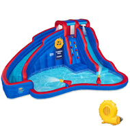 Double Dip Inflatable Water Slide Park - with 2 Slides and Splash Pool