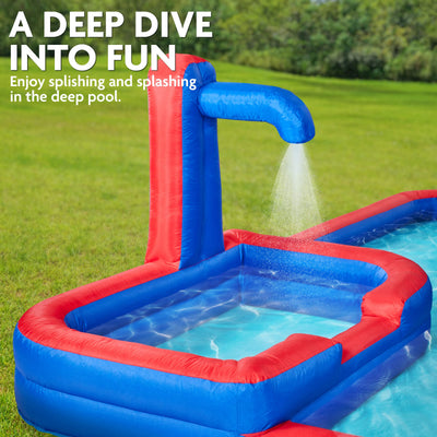 Mega Climb n’ Go Water Park in Blue and Red