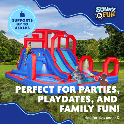 Mega Climb n’ Go Water Park in Blue and Red
