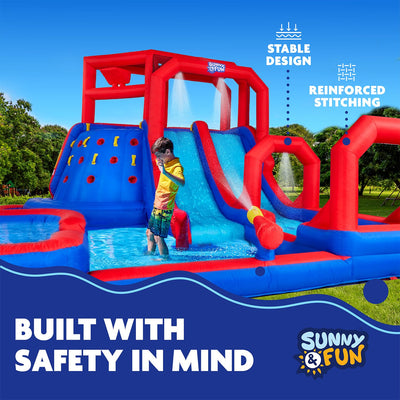 Mega Climb n’ Go Water Park in Blue and Red