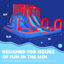 Load image into Gallery viewer, Mega Climb n’ Go Water Park in Blue and Red
