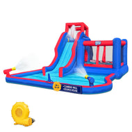 Inflatable Water Park with Slide and Bounce House