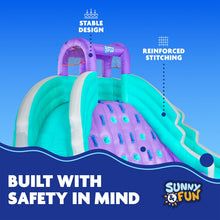 Load image into Gallery viewer, Inflatable Water Park with Climbing Wall and Dual Slides
