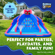 Load image into Gallery viewer, Inflatable Water Park with Climbing Wall and Dual Slides
