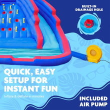 Load image into Gallery viewer, Inflatable Water Park with Climbing Wall and Dual Slides
