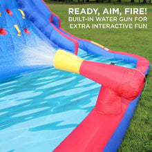 Load image into Gallery viewer, Inflatable Water Park with Climbing Wall and Dual Slides
