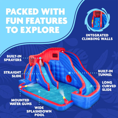 Deluxe Adventure Water Park in Blue and Red