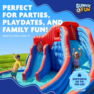 Deluxe Adventure Water Park in Blue and Red