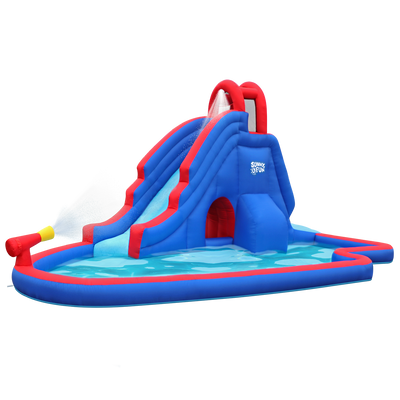 Inflatable Water Park with Slide and Water Gun