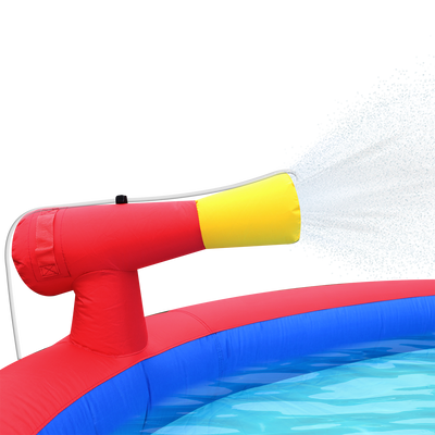 Inflatable Water Park with Slide and Water Gun