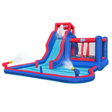 Load image into Gallery viewer, Inflatable Water Park with Slide and Bounce House
