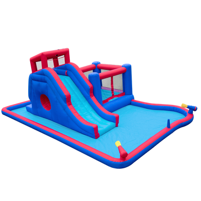 Inflatable Water Park with Slide and Bounce House