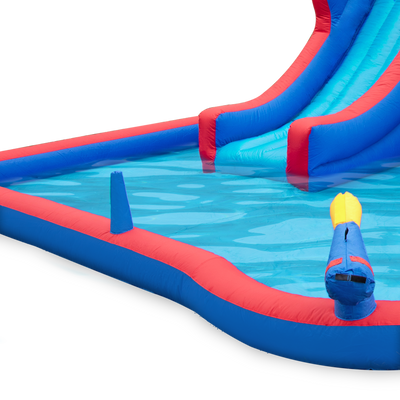 Inflatable Water Park with Slide and Bounce House