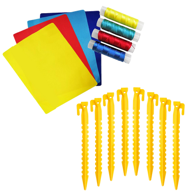 Inflatable Bouncy Castle with Built-In Posts