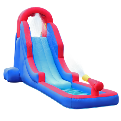 Inflatable Water Slide with Built-In Water Gun