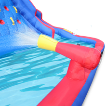 Load image into Gallery viewer, Inflatable Water Park with Climbing Wall and Dual Slides
