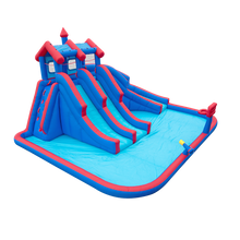 Load image into Gallery viewer, Inflatable Water Park with Large Water Slides and Basketball Hoop
