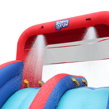 Load image into Gallery viewer, Inflatable Water Slide with Climbing Wall and Dual Slides
